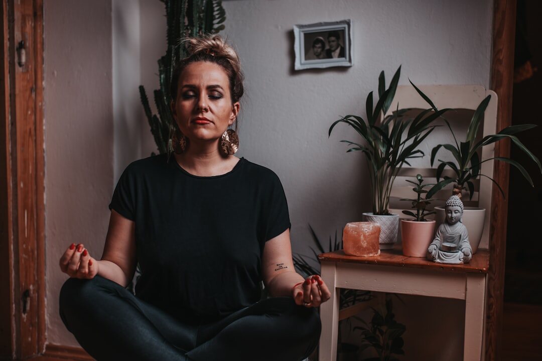 woman practicing mindfulness