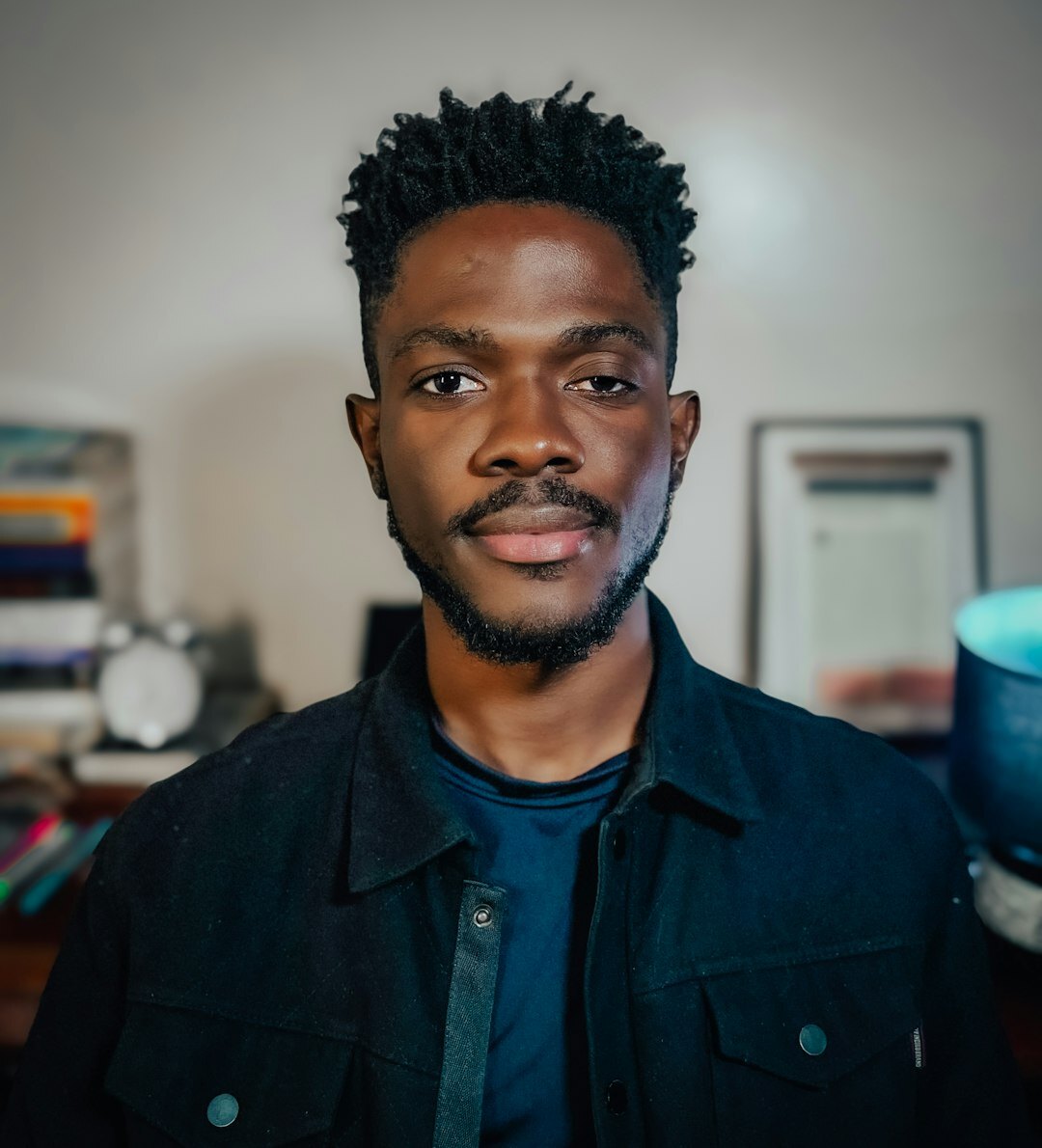 Portrait of an Afro-Brazilian man writer